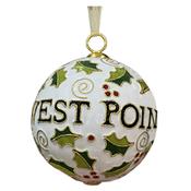 Holly Cloisonne Ornament