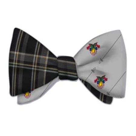 Tartan and Crest bow tie