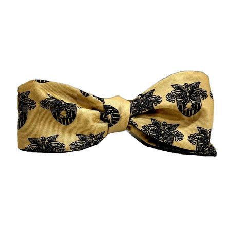 Tartan and Gold  Crest bow tie