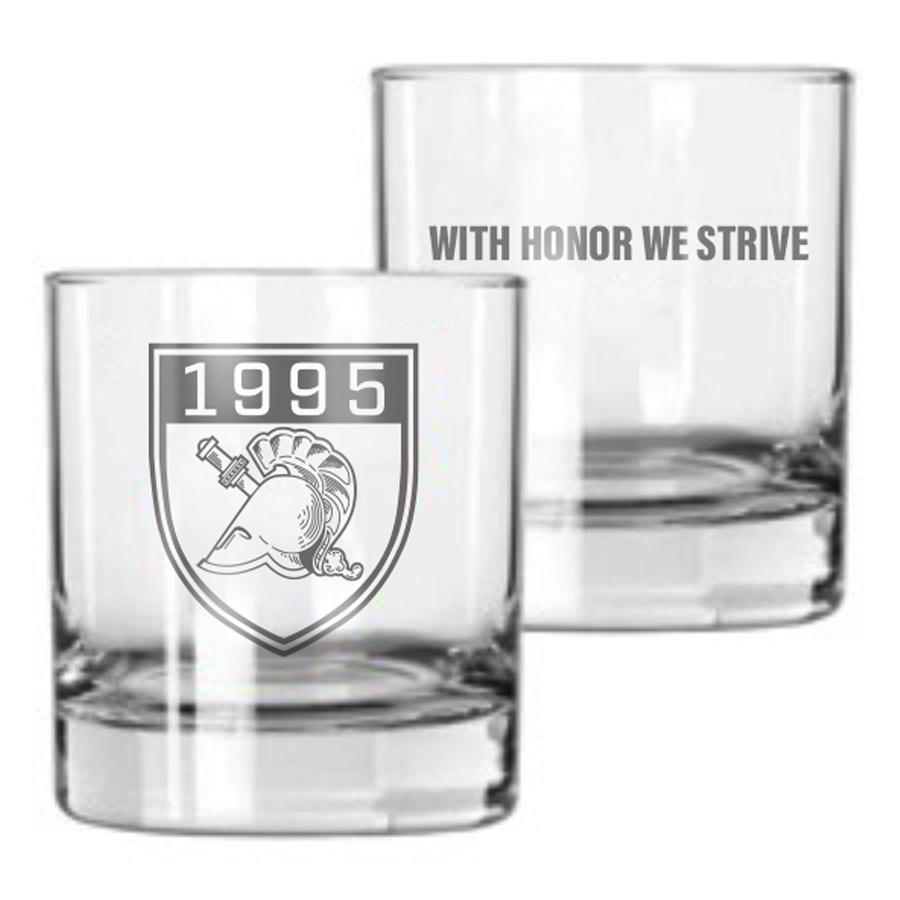 Set Of Two 1995 Rocks Glasses