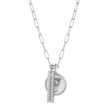 1996 Bar w/SunBurst Silver Necklace