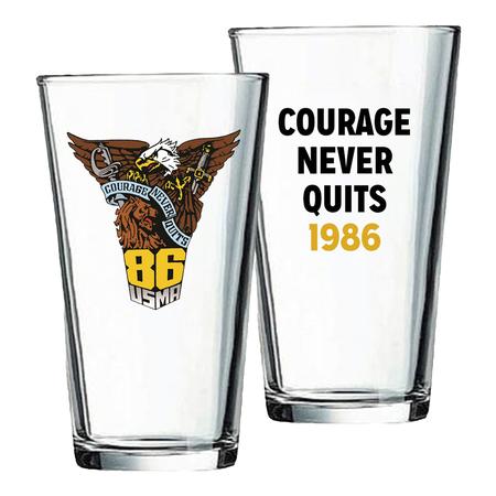 Set of Two 1986 Pub Glasses