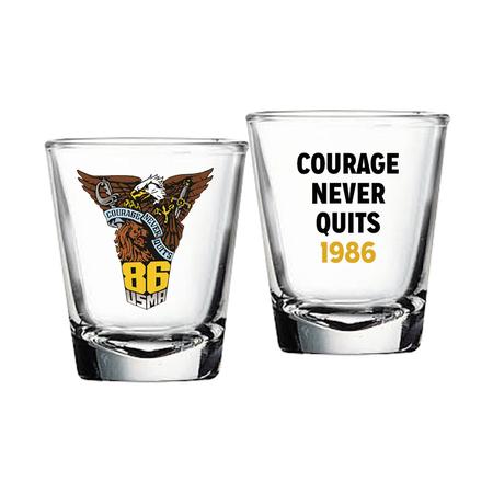 Set of Two 1986 Shot Glasses