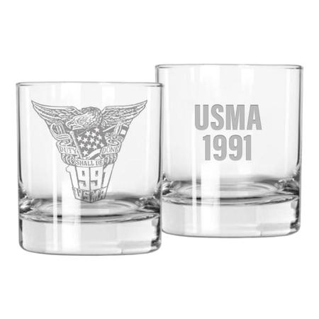 1991 Set of 2 Rocks Glasses