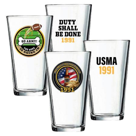 1991 Set of 2 Pub Glasses