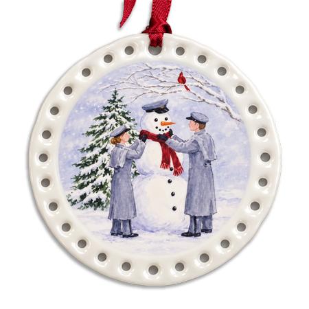 Cadet Snowman Ornament