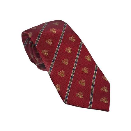 Red Silk USMA Crest Tie