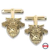 Gold Filled Crest Cufflinks