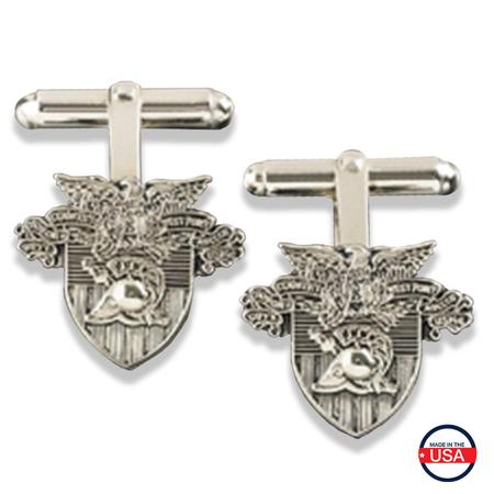 Sterling Silver Crest Cufflinks