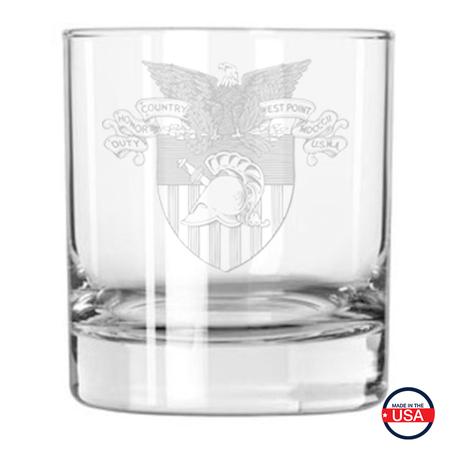 Etched On the  Rocks Glass 11oz