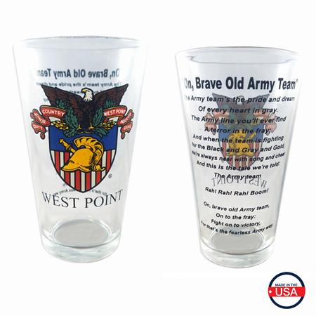Crest with Fight Song Glass