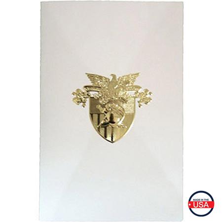 Gold Foil Crest Menu Cover