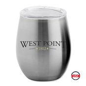 Chrome Stemless Wine w/lid