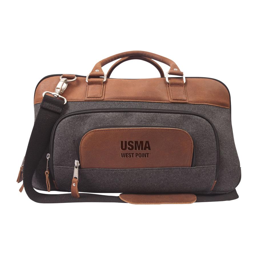 Gray Wool Duffle Bag