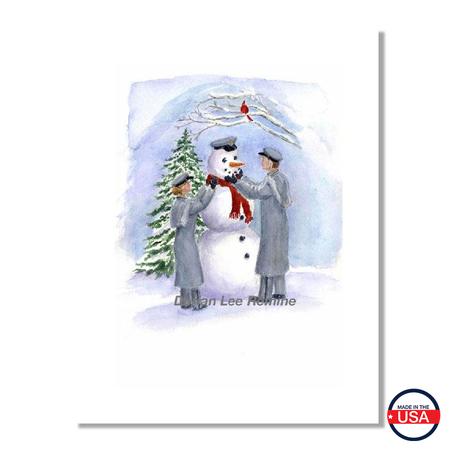 Cadets with Snowman unframed print