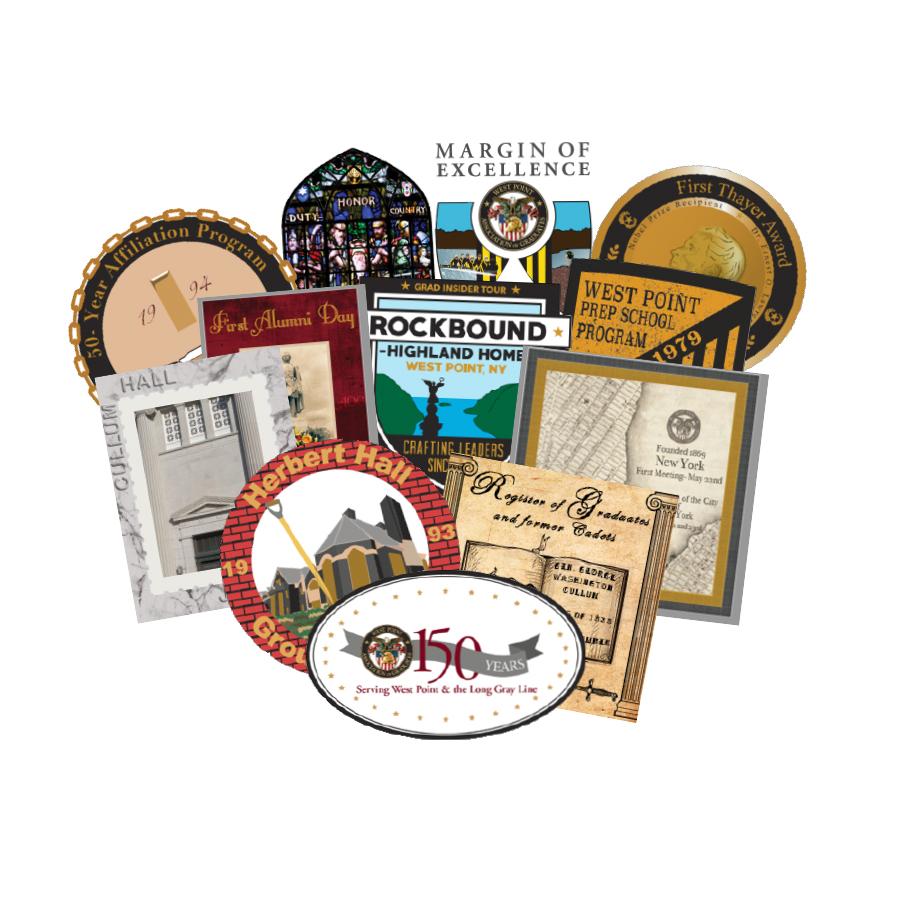 Pack Of 12 Anniversay Stickers