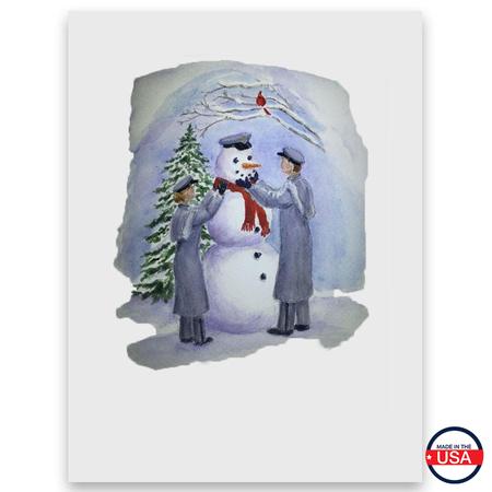 Cadet Snowman Print NoteCards