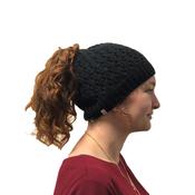 Ponytail Beanie BLACK