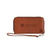 Leather Wristlet BROWN