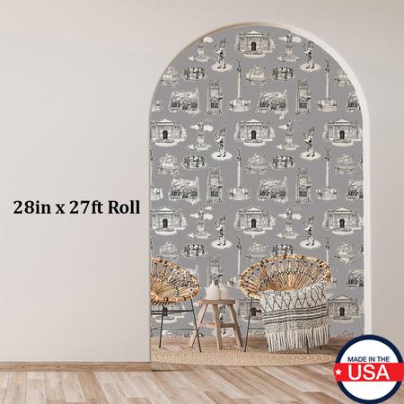 28x27 Gray Wallpaper Roll