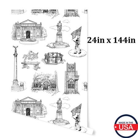 24x144 White Peel and Stick Wallpaper