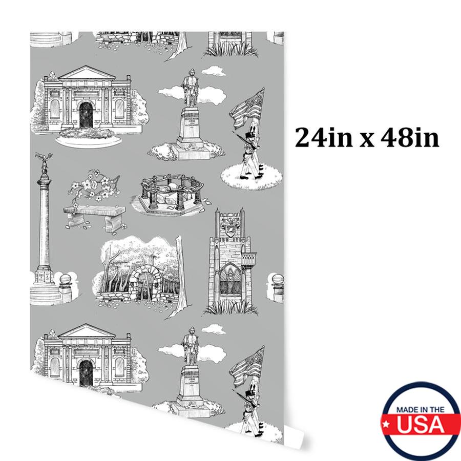 | KATIE KIME 24x48 Gray Peel and Stick Wallpaper