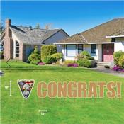 Clear Congrats Yard Sign