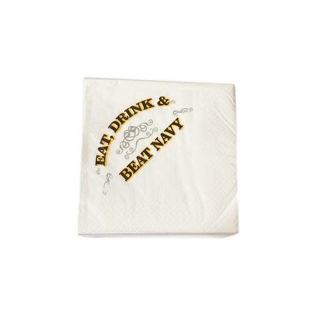 Eat, Drink and Beat Navy Napkins