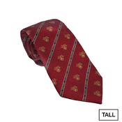 Long Red Silk USMA Crest Tie